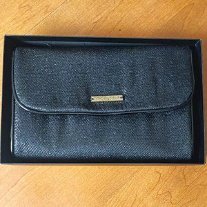 Giorgio Armani Parfums Black Glitter Clutch. NWOT In Box.